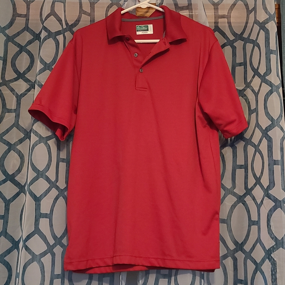 Large Red Men's Golf Shirt